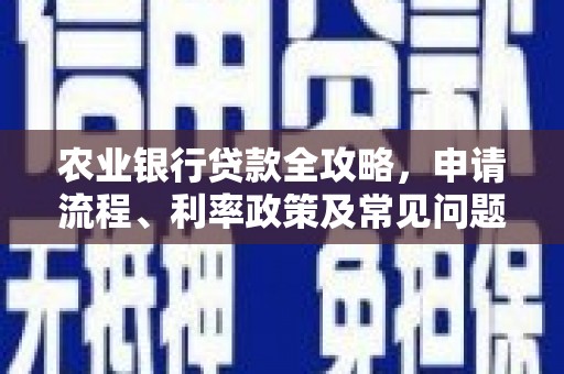 集集农业银行贷款全攻略，申请流程、利率政策及常见问题解析