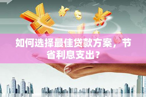 集集如何选择最佳贷款方案，节省利息支出？