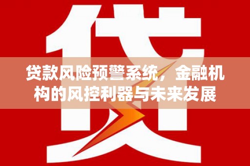 集集贷款风险预警系统，金融机构的风控利器与未来发展