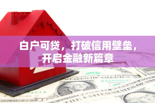 集集白户可贷，打破信用壁垒，开启金融新篇章