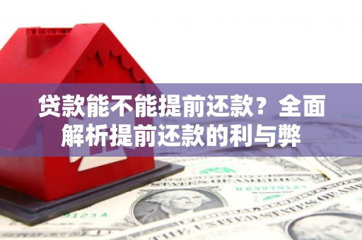 集集贷款能不能提前还款？全面解析提前还款的利与弊
