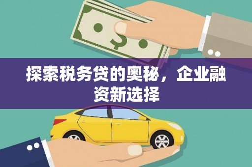 集集探索税务贷的奥秘，企业融资新选择