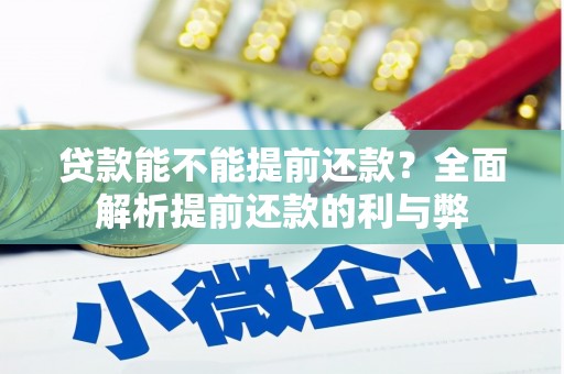 集集贷款能不能提前还款？全面解析提前还款的利与弊