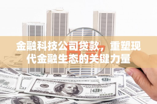 集集金融科技公司贷款，重塑现代金融生态的关键力量
