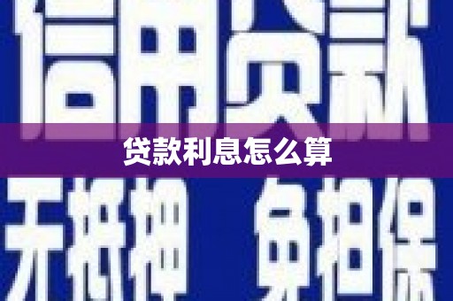 集集贷款利息怎么算