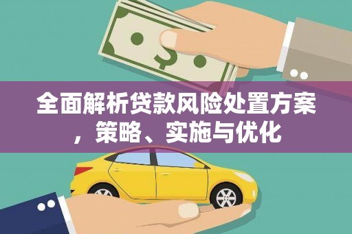 集集全面解析贷款风险处置方案，策略、实施与优化