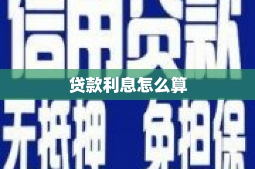 集集贷款利息怎么算