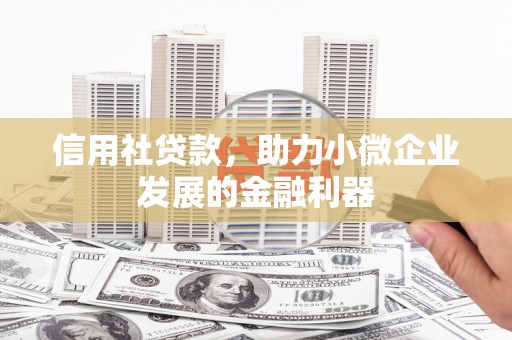 集集信用社贷款，助力小微企业发展的金融利器