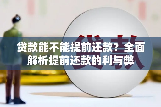 集集贷款能不能提前还款？全面解析提前还款的利与弊