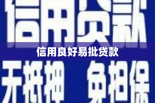 集集信用良好易批贷款